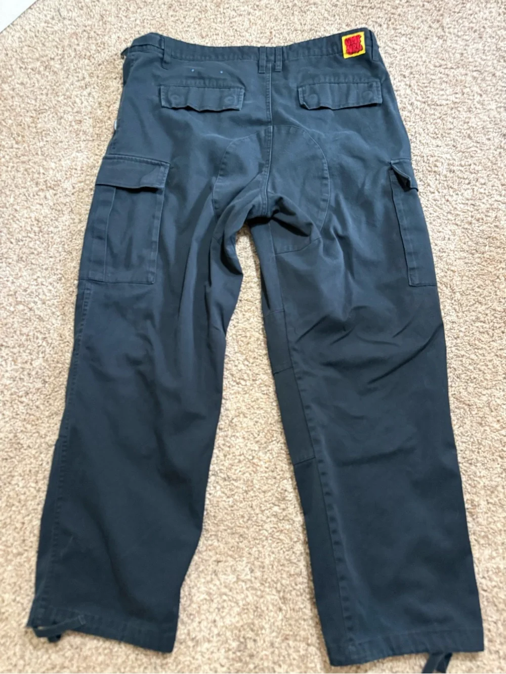 Empyre Black Cargo Skate Pants Size 34 Y2K